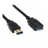 USB 3.0 Extension Cable A-Male to A-Female Data Cord 5Gbps Black - 1 Meter